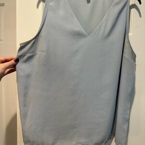 Nine West Light Blue V-Neck Blouse
